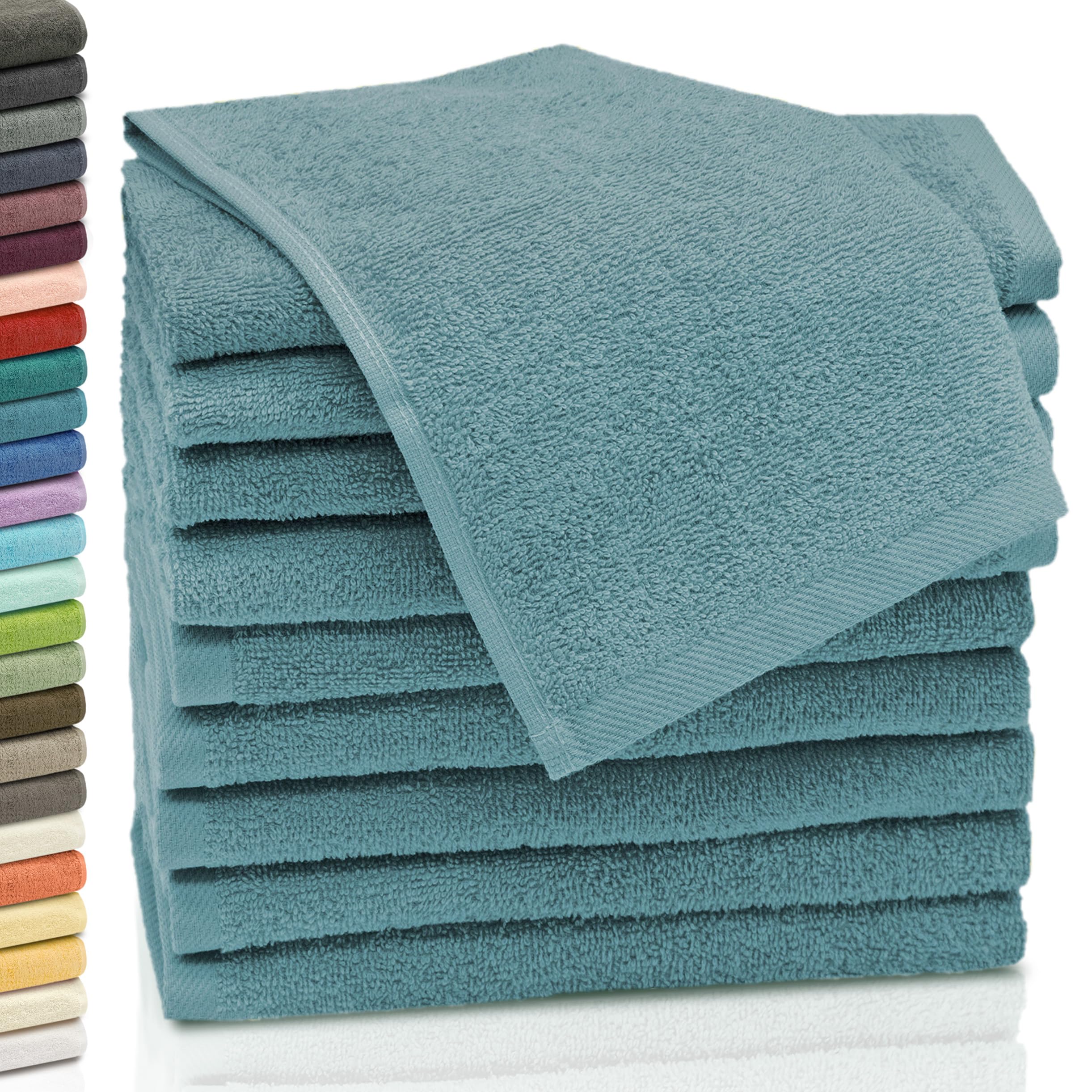 Lavea Lot De 10 Serviette Essuie-Mains 30 X 30 Cm